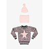M0674-M0675-M0676 Sweater with star motif, Hat and Snood