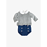 M0697 - M0698 Baby sweater with lacy edging and Diaper cover
