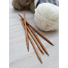 Double point needles, bamboo, 5 mm - 20 cm