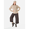 M0549-M0550 Cabled round neck sweater and Cable hat