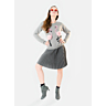 M0565 Embroidered round neck sweater