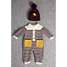 M0618-M0619 Onesie, Hat and Booties