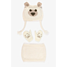 M1130 #M1131 #M1132  Snood, Bear hat and paw mittens