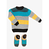 M1174 - M1175 Sweater in shaker rib and lined slippers