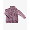 1022 Cabled sweater with fancy collar