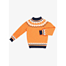 1040 Intarsia sweater with yoke