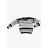 1051 - 1052 Three color hat with fur pompom and intarsia sweater