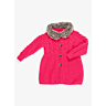 1054 Cabled coat with fur collar