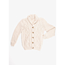 1060 - 1061 Cable hat with fur pompom and cable cardigan with shawl collar