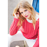M1345 Round neck lacework sweater in pdf format