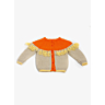 M1566 Cardigan with yoke & fringes in pdf format