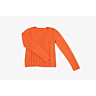M1734 Fine cable sweater with V neck in pdf format