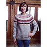 M2046 - Sweater with Fair isle yoke in pdf format