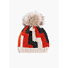 M1524 Intarsia hat with fur pompom in pdf format