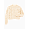 M1915 Cabled cardigan with round neck in pdf format
