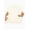 M1925 High neck sweater with patterned sleeves in pdf format