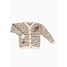 M2517 Striped cardigan with round collar in pdf format