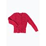 M2632 Lace cable & leaf cardigan with covered buttons in pdf format