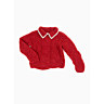 M2668 Bold cables sweater with lace edgings in pdf format