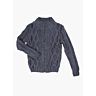 M2949 Large men’s cardigan with zip & cables in pdf format