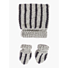 M6114 Set Striped mittens and hat Raphael in pdf format