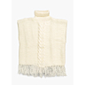 M6235 Poncho sweater with cables & fringe in pdf format