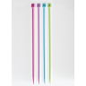 Straight needles, coloured plastic, 8 mm - 30 cm