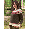 M0089 Sweater with fair isle yoke
