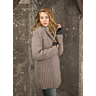 M0128 Crossover jacket with shawl collar