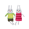 M0168 Girl rabbit softie