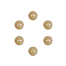 Pack of 6 beechwood buttons Ø 14 mm