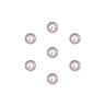 Pack of 7 pink pearl buttons Ø 9mm rose