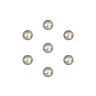 Pack of 7 rbeige pearl buttons Ø 9mm beige