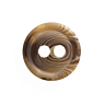 Pack of 5 brown buttons with 2 holes Ø 31 mm