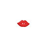 Red Mouth Button - 33 mm