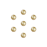 Pack of 7 rounded pearl buttons Ø 9mm jaune