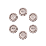 Pack of 6 buttons Ø 20 mm - gris