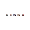 Pack of 6 shank mouse buttons, Ø 12 mm - Bleu