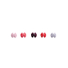 Pack of 6 shank bow buttons, Ø 12 mm - Fushia