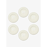 Pack of 6 recycled cotton buttons, Ø 25 mm - écru