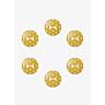 Pack of 6 polka dot buttons, Ø 14 mm Jaune