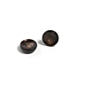 Pack of 6 large bio-resin buttons Ø31 mm bombé marron