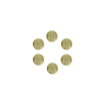 Pack of 6 metal shank buttons Ø15 mm or