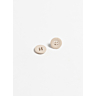 Pack of 6 recycled cotton and horn buttons Ø15 mm sable