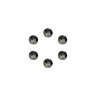 Pack of 6 bio-resin shank buttons Ø15 mm gris