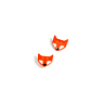 Pack of 5 buttons Ø 15 mm fox