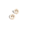 Pack of 6 coconut  Unicorn buttons, Ø 18 mm
