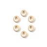 Lot de 6 boutons dorés blanchis Ø 18 mm