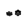 Lot de 6 boutons fleur noir Ø 27 mm