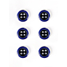 Lot de 6 boutons bicolore royal Ø 11 mm